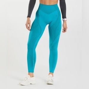 Gymshark Apex Leggings - Shark & Atlantic Blue Size Medium